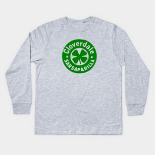 Cloverdale Sarsaparilla Vintage Bottle Cap Kids Long Sleeve T-Shirt